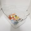 Small curved acrylic lidless container